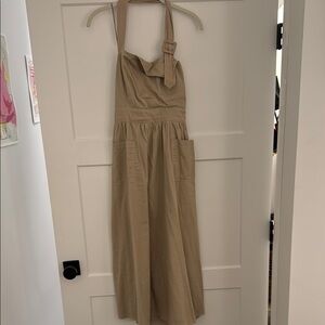 Anthropologie Tan Halter Neck Dress (xs but fits more like a small)